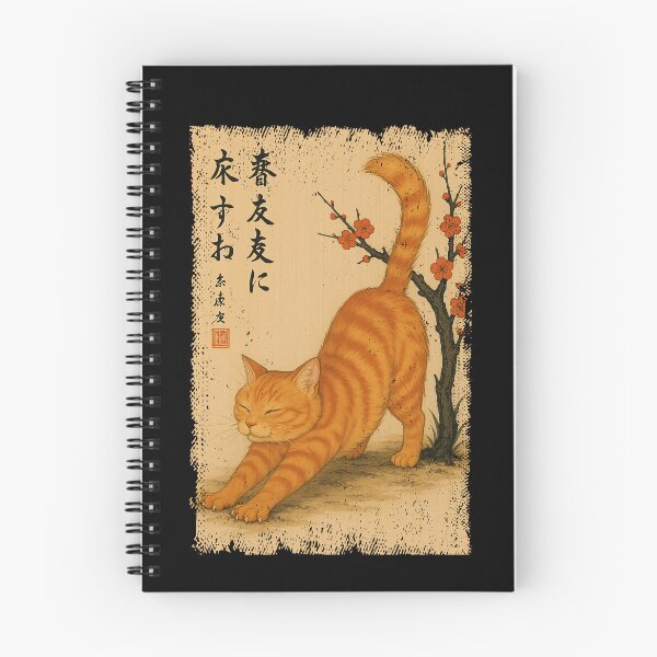 Item preview, Vintage Orange Cat Japanese Cherry Blossom Japan Mom Dad Kids designed and sold by rafaeltto.