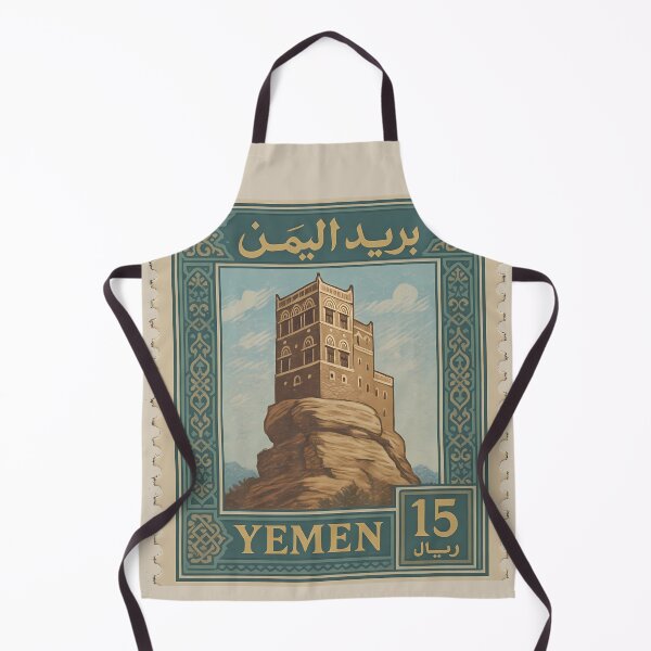 Item preview, Vintage Yemen Postage Stamp Design – Traditional Middle Eastern Ornament & Calligraphy designed and sold by Travellerz.