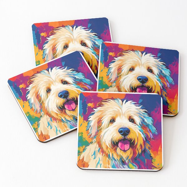 Item preview, Vibrantly Colored Modern Art Old English Sheepdog Design designed and sold by Fredster1966.