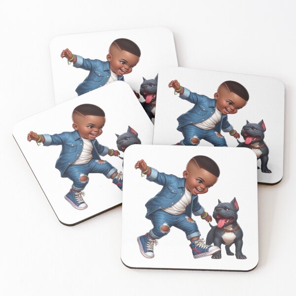 Item preview, Cool Cartoon Kid with Dog | Fashionable Outfit Art designed and sold by Lulunza.
