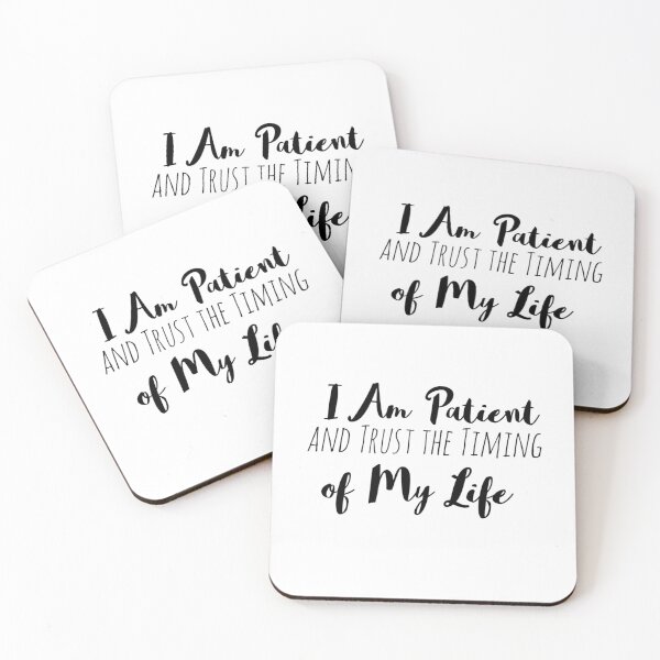 Item preview, I Am Patient and Trust the Timing of My Life – Patience Affirmation designed and sold by Camila  Ardila.