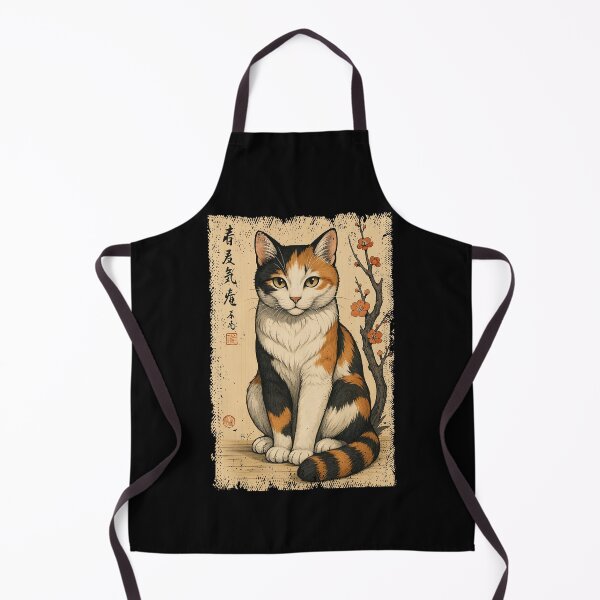 Item preview, Vintage Cat Japanese Kanji Cherry Blossom Japan Mom Dad Kids designed and sold by rafaeltto.