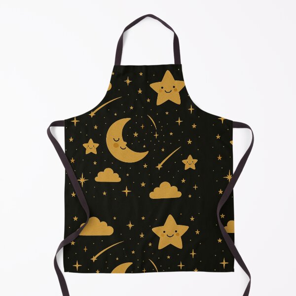 Item preview, Cute Cartoon Night Sky – Smiling Moon, Stars & Clouds Illustration designed and sold by NaphDesigns.