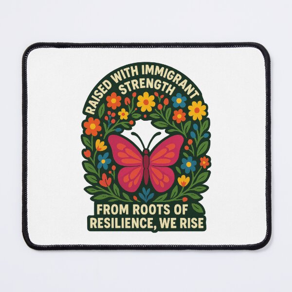 Item preview, Raised with Immigrant Strength Butterfly Sticker – Roots of Resilience Empowerment Design designed and sold by inkoutninja.