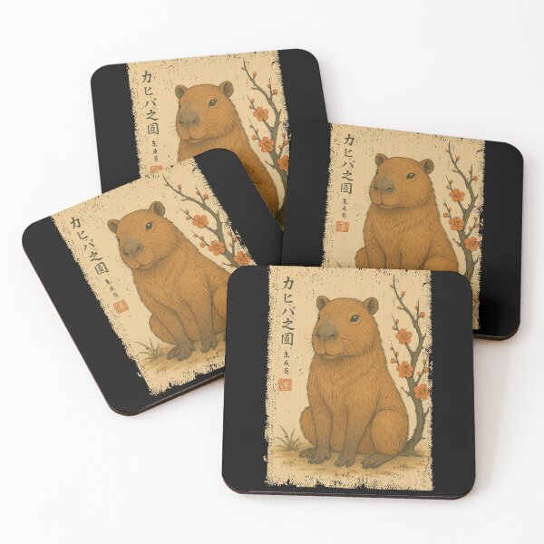 Item preview, Vintage Capybara Japanese Kanji Cherry Blossom Japan Boys Girls Kids designed and sold by rafaeltto.
