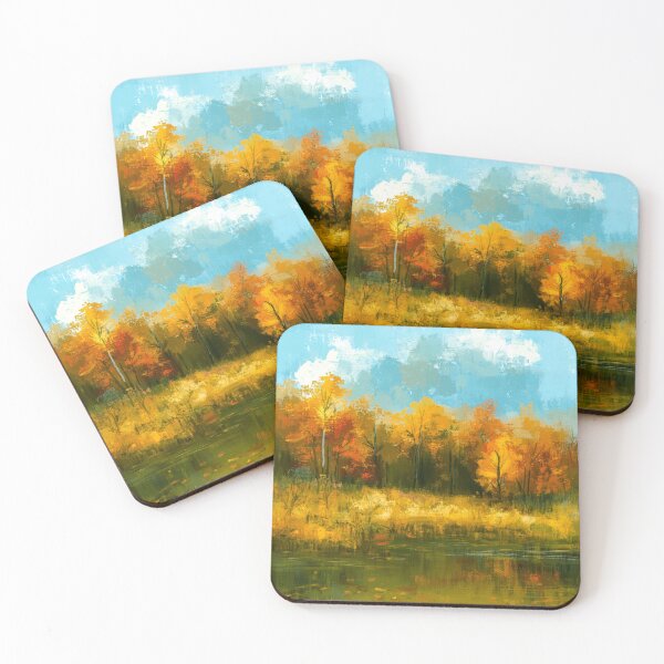 Item preview, Fall Forest Of Trees And Autumn Lake Abstract  designed and sold by DEC02.
