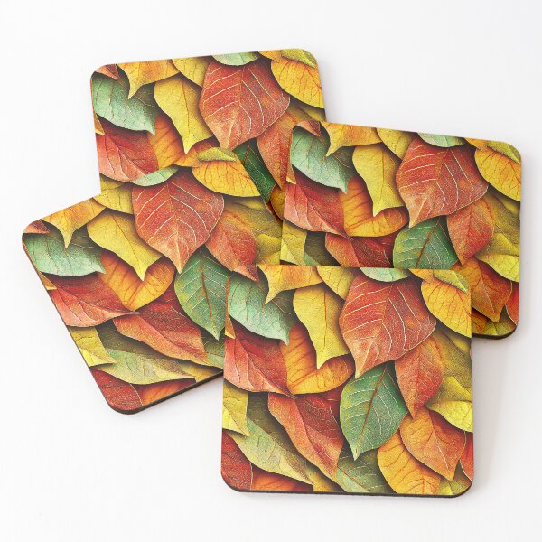 Item preview, Autumn Red And Golden Leaves Textured Digital Art designed and sold by DEC02.