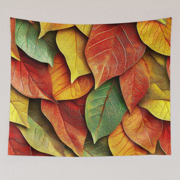 Item preview, Autumn Red And Golden Leaves Textured Digital Art designed and sold by DEC02.
