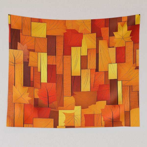 Item preview, Autumn Orange And Fall Yellow Pattern With Leaves  designed and sold by DEC02.