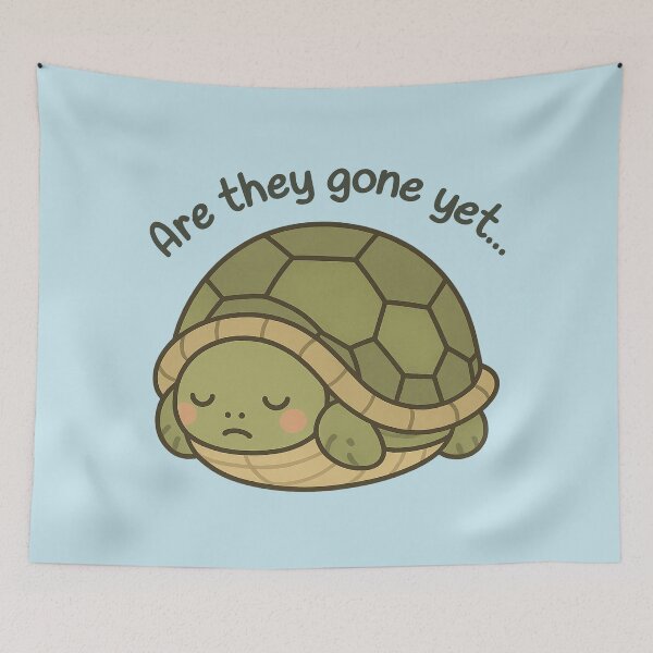 Item preview, Are They Gone Yet Cute Tortoise designed and sold by NosandEdgy.