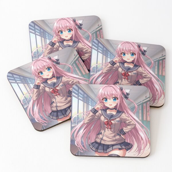 Item preview, Cute Anime Schoolgirl with Pink Hair designed and sold by TicoInk.