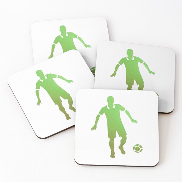 Item preview, A soccer player dribbles the football_ Green paint designed and sold by Aariq.