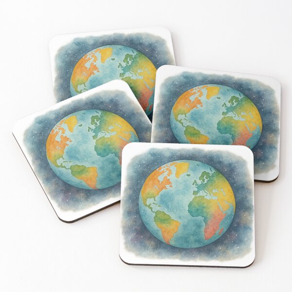 Item preview, Cosmic Montessori Globe | Watercolor Earth in Montessori Colors designed and sold by MforMontessori.