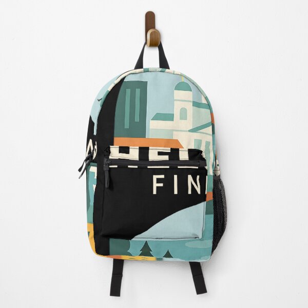 Item preview, Vintage Helsinki Finland Travel Poster T-Shirt Retro Scandinavian Architecture designed and sold by DrawHandArt.