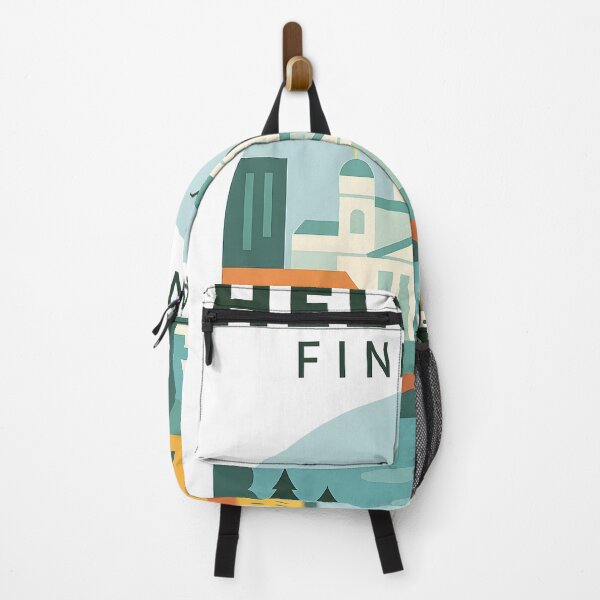 Item preview, Vintage Helsinki Finland Travel Poster T-Shirt Retro Scandinavian Architecture designed and sold by DrawHandArt.