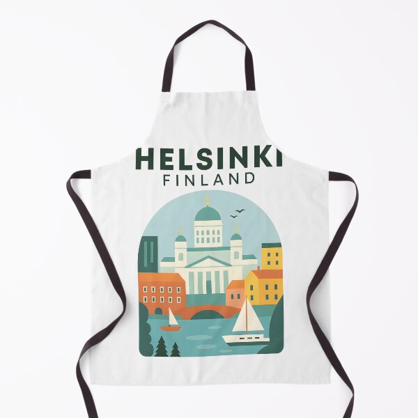Item preview, Vintage Helsinki Finland Travel Poster T-Shirt Retro Scandinavian Architecture designed and sold by DrawHandArt.