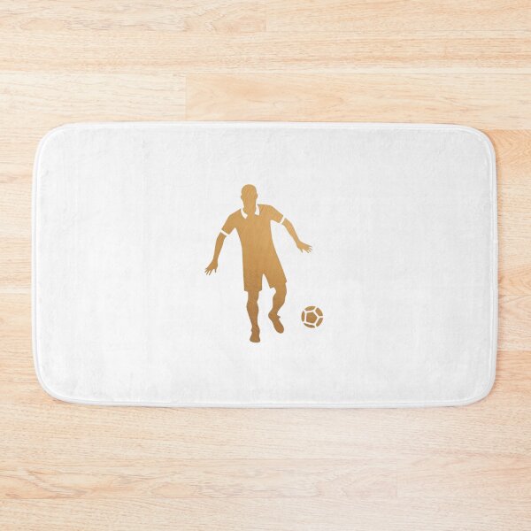 Item preview, A soccer player dribbles the football_ Bronze paint designed and sold by Aariq.