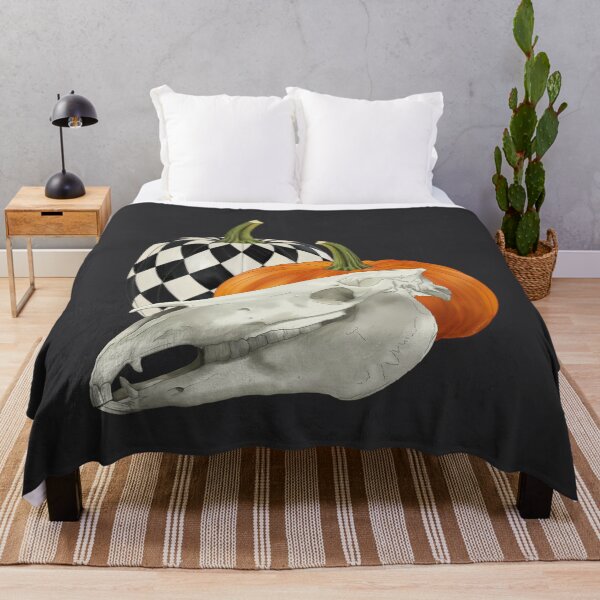 Item preview, Spooky Horse Skull and Pumpkins designed and sold by DappledMoon.