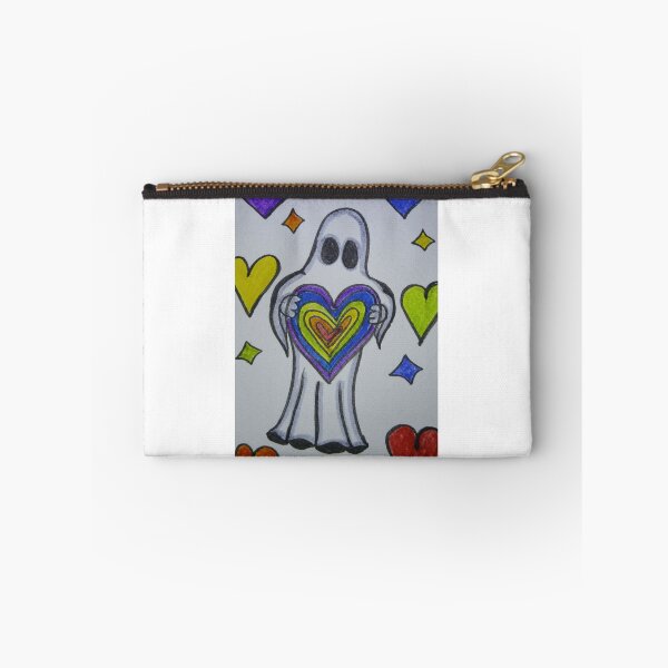 Item preview, Ghosty: rainbow colored hearts  designed and sold by HQFanatic92.