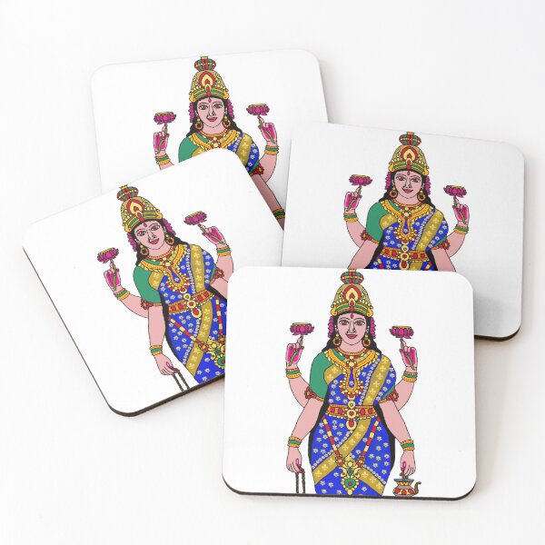 Item preview, Goddess Vishalakshmi Digital Painting | Hindu Prosperity & Wealth Artwork | Divine Lakshmi Wall Art designed and sold by Harshit_Digital_Arts.