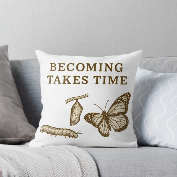 Item preview, Becoming Takes Time Butterfly Sticker – Growth and Transformation Nature Design designed and sold by inkoutninja.