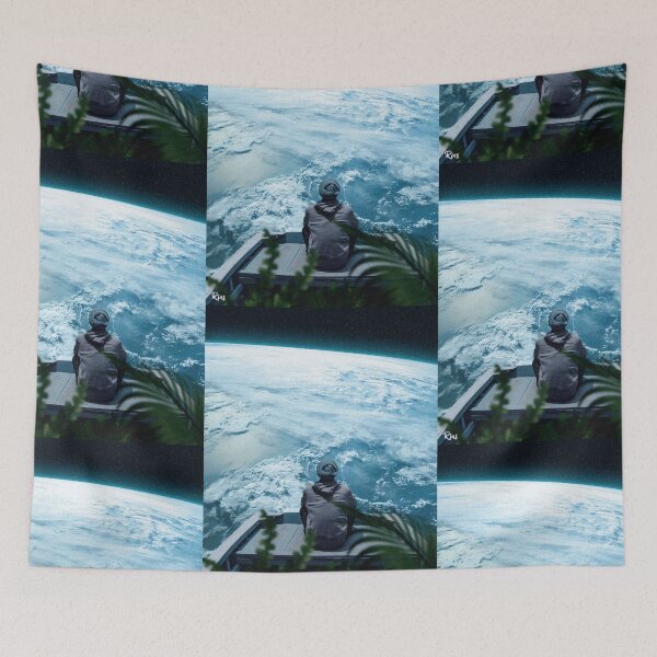 Item preview, Man Sitting In Space Looking At Earth designed and sold by Róger Arrieta.