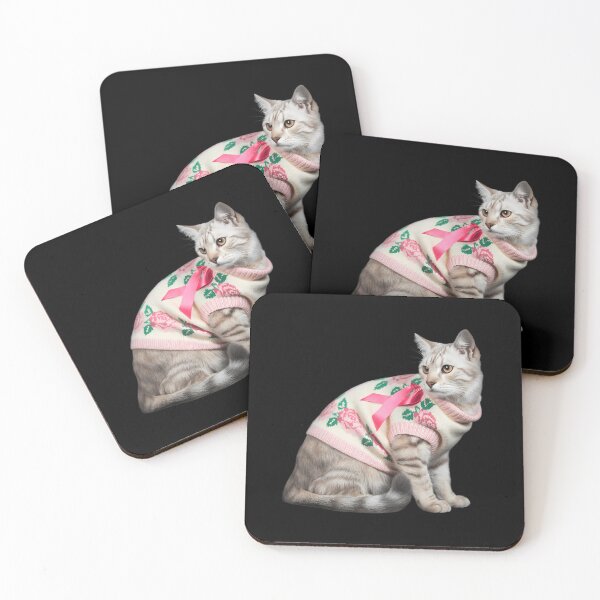 Item preview, Cat Pink Ribbon Breast Cancer Cat designed and sold by Bandikonsalez.