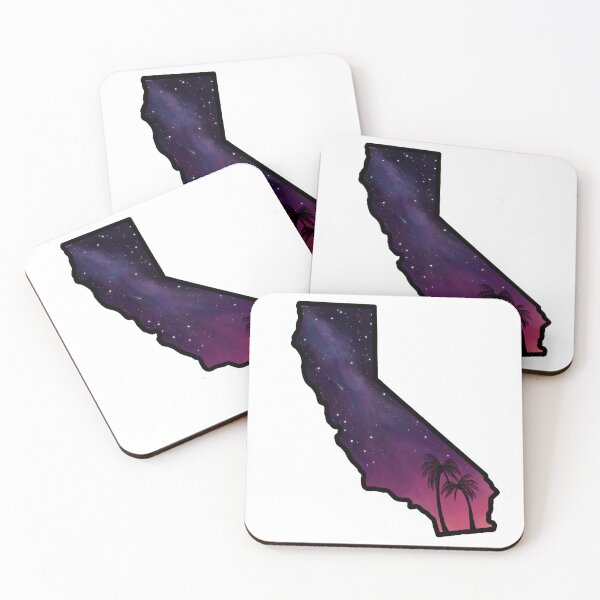 Item preview, California Night Sky | Galaxy & Palm Tree Silhouette Art designed and sold by Tinywingscreate.
