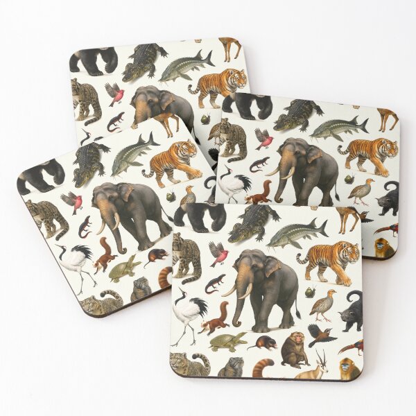 Item preview, Animals of China Retro Illustration Wildlife Chart designed and sold by kakarikihill.