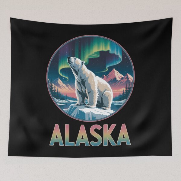 Item preview, Alaska Northern Lights Aurora Viewing Bear Vacation Trip designed and sold by Bandikonsalez.