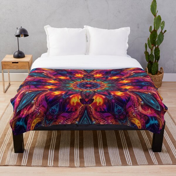 Aperçu de l'œuvre Motif kaléidoscope abstrait, motifs fractals symétriques. créée et vendue par EpicGear085.