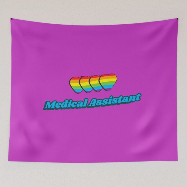Item preview, Medical Assistant Love - LGBT Hearts - MA designed and sold by FreshMedThreads.
