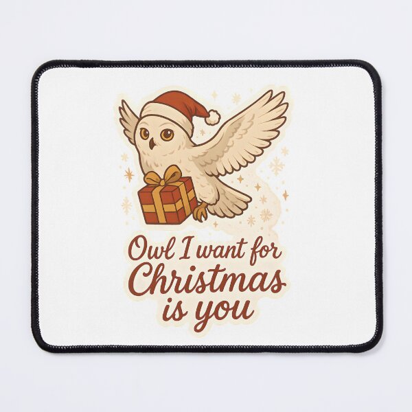 Item preview, Owl I Want for Christmas Is You – Cute Holiday Owl Sticker ?? designed and sold by MAVNALE.