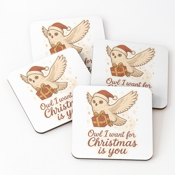 Item preview, Owl I Want for Christmas Is You – Cute Holiday Owl Sticker ?? designed and sold by MAVNALE.