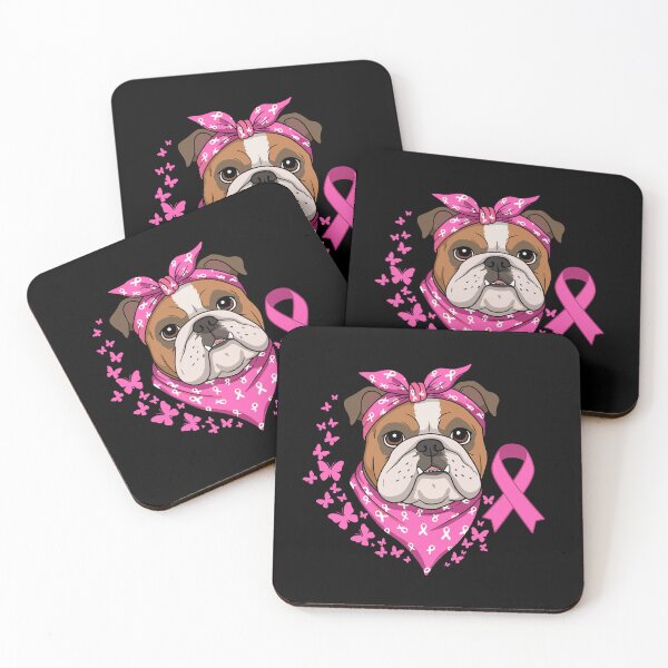 Item preview, Bulldog Breast Cancer Awareness Pink Ribbon designed and sold by styleonestaa.