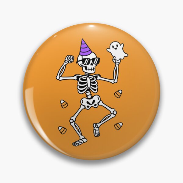 Item preview, Party Skull with Ghost | Funny Halloween Skeleton designed and sold by TinaDu-.
