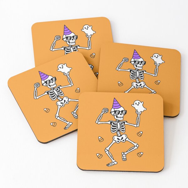 Item preview, Party Skull with Ghost | Funny Halloween Skeleton designed and sold by TinaDu-.
