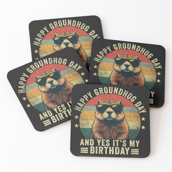 Item preview, Happy Groundhog Day Birthday – Cool Groundhog with Sunglasses designed and sold by StiedemanAmelie.