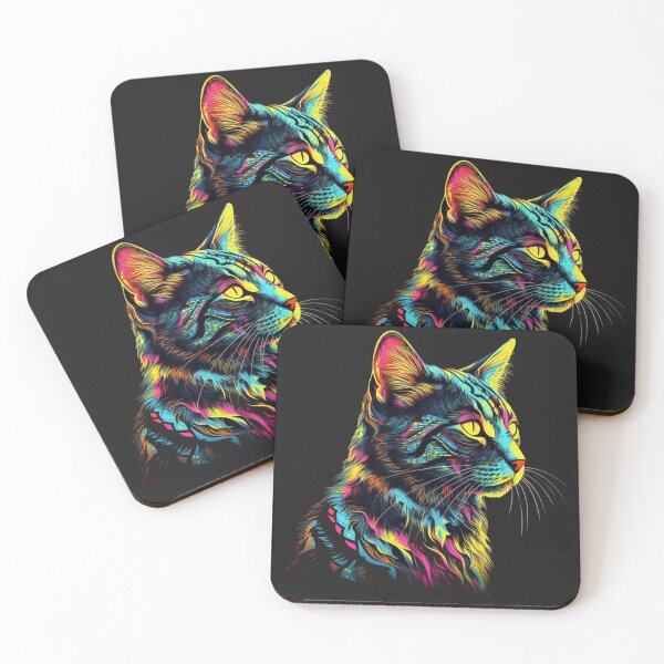 Item preview, Colourful Art Cat – Creative Cat Motif Animal Lover Design designed and sold by StiedemanAmelie.