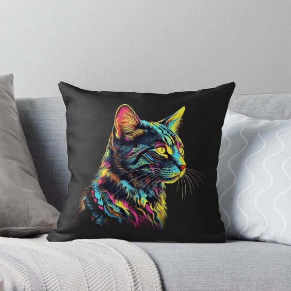 Item preview, Colourful Art Cat – Creative Cat Motif Animal Lover Design designed and sold by StiedemanAmelie.