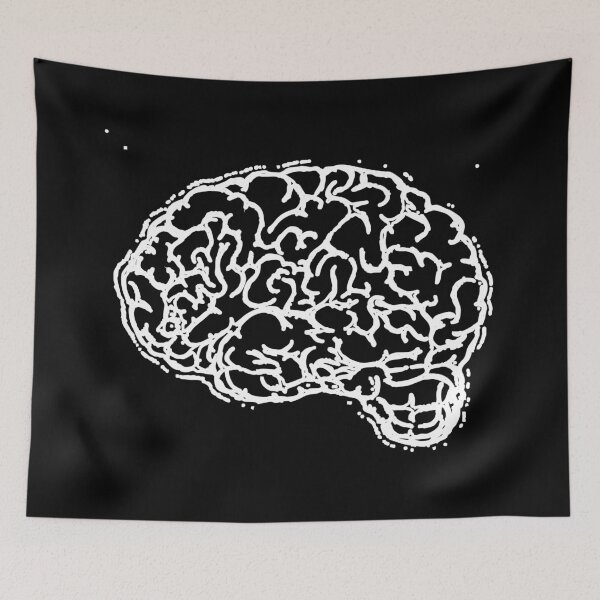 Item preview, Abstract Black and White Brain Kranium designed and sold by TheDezignKitchen.