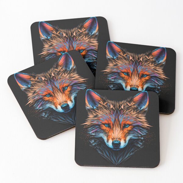 Item preview, Fox Polygon Blue Eyes – Geometric Wild Animal Design designed and sold by StiedemanAmelie.