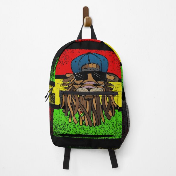 Item preview, Reggae Lion with Dreads, Shades, and Hat on Rasta Colors designed and sold by TheDezignKitchen.