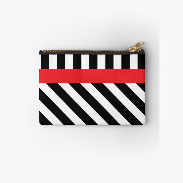 Item preview, Black and white striped preppy pattern unbalanced designed and sold by fluffyfamcraft.