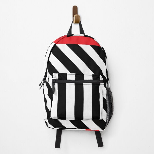 Item preview, Black and white striped preppy pattern unbalanced designed and sold by fluffyfamcraft.