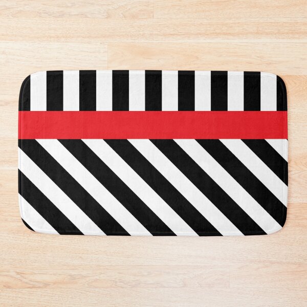 Item preview, Black and white striped preppy pattern unbalanced designed and sold by fluffyfamcraft.