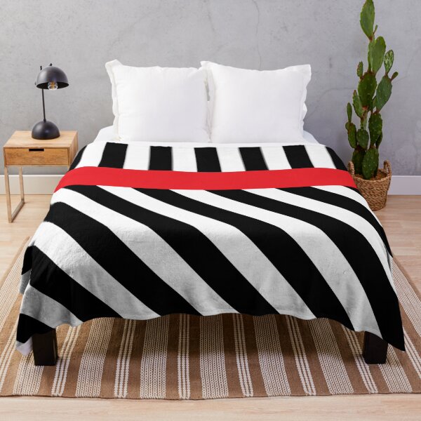 Item preview, Black and white striped preppy pattern unbalanced designed and sold by fluffyfamcraft.