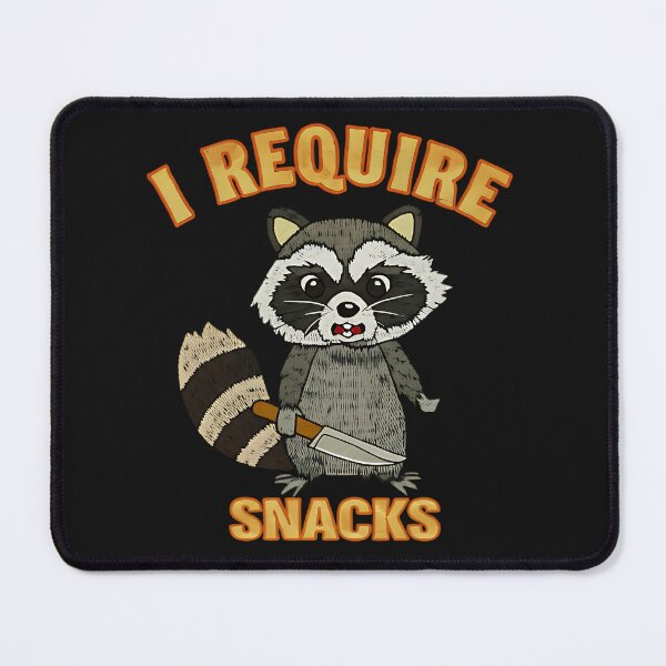 Item preview, I Require Snacks Embroidered Raccoon designed and sold by Herield.