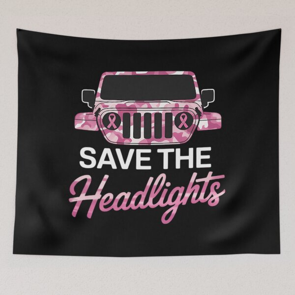 Item preview, Car Save The Headlights Breast Cancer Fighters Pink Ribbon designed and sold by ValerieRodrigue.