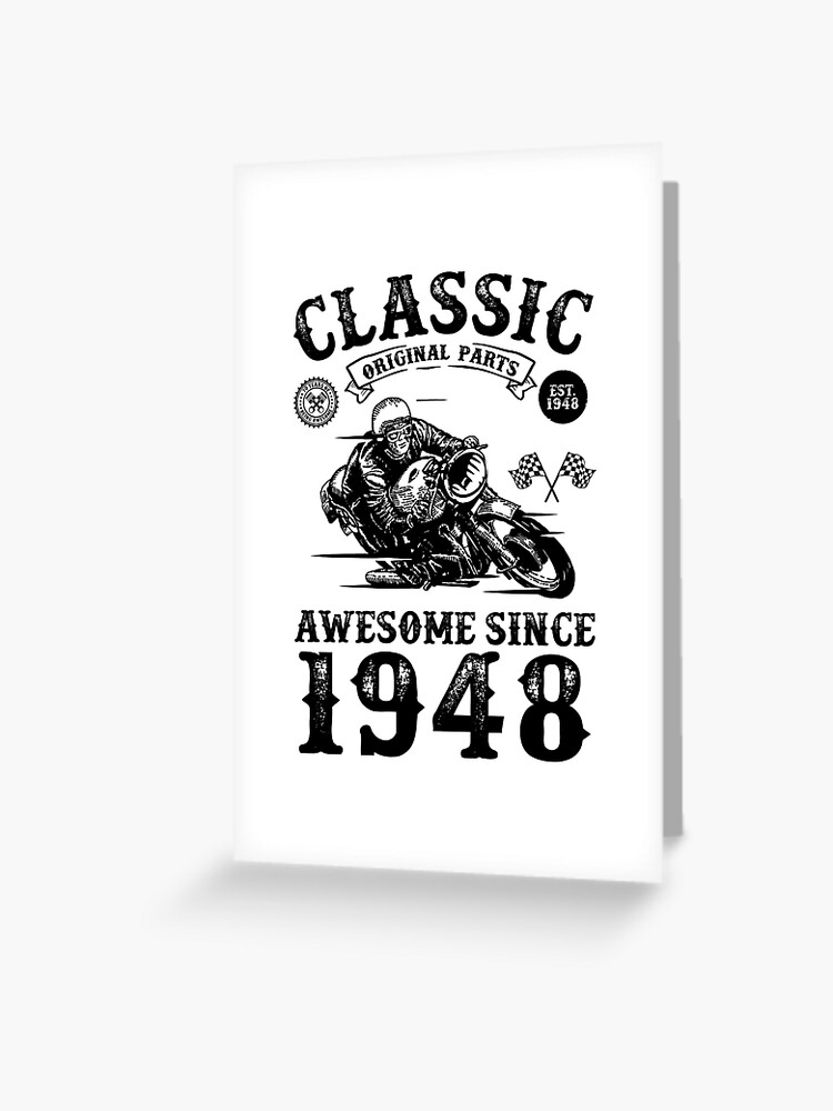 Mens Vintage Classic 1948 T Shirt / 70th Birthday Gifts For Him